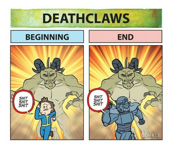 I hate Deathclaws - meme