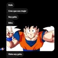 Goku le gana