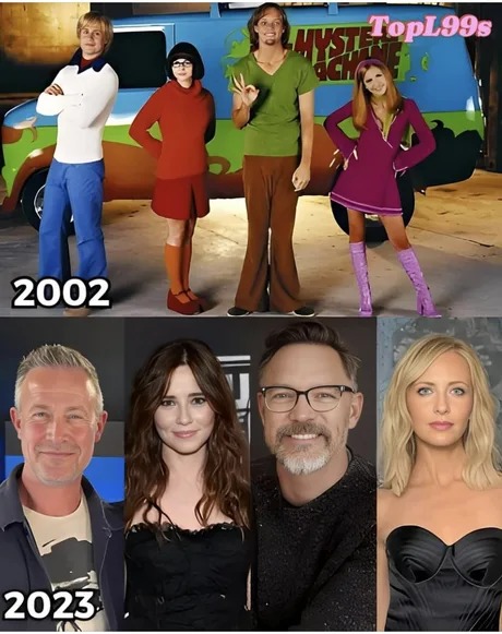 Scooby Doo cast then vs now - meme