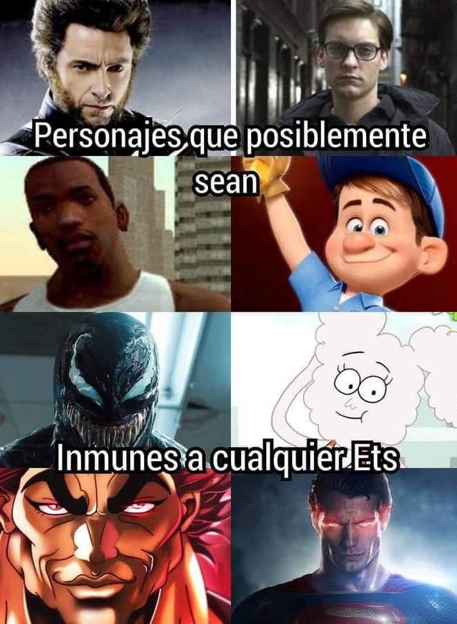 Personajes inmunes a las ETS - meme