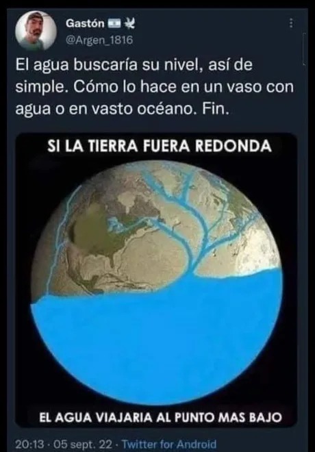 Se acabó el dilema, así sería la tierra si fuera redonda - meme