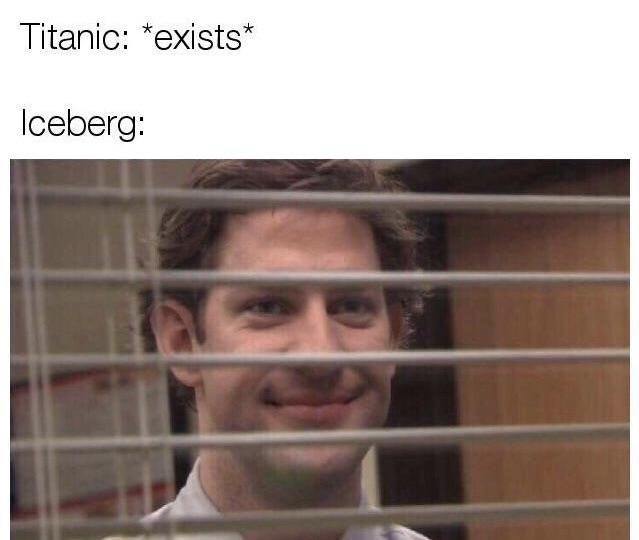 The titanic captain in a shellnut - meme