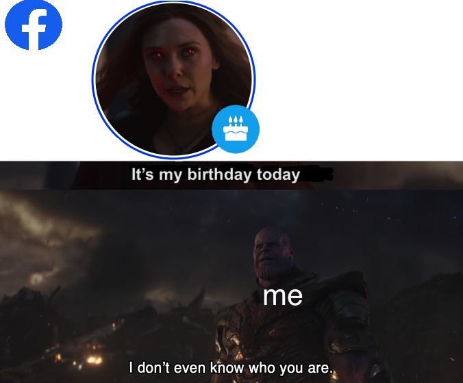 Facebook birthday meme