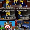 Meme de los Simpsons y el imperio español