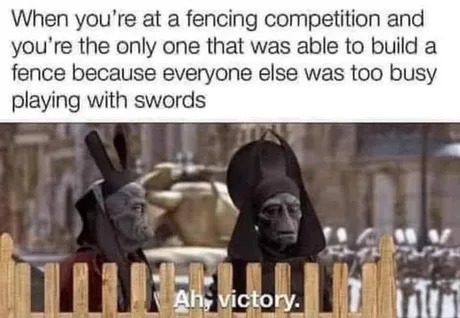 Fence competition - meme