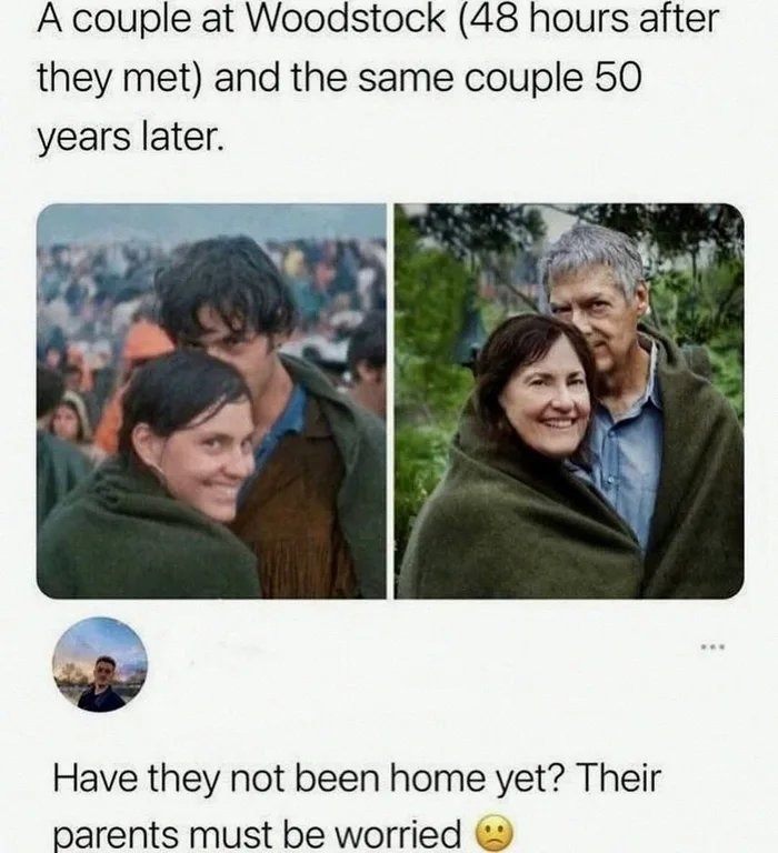 No street lights in Woodstock to tell them it's time to go home - meme