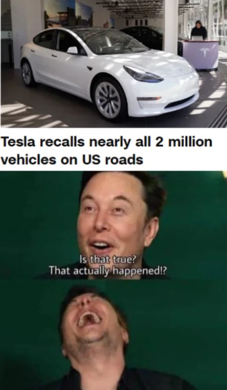 Tesla recall meme