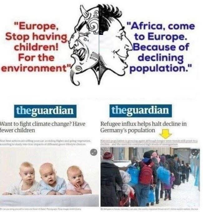 ﻿”Europe; “Africa, come Stop having to Europe  childrenl Because of For the declining environment’ population:’ theguardian theguardian Want to fight climate change? Have Refugee influx helps halt decline in fewer children Germany’s population