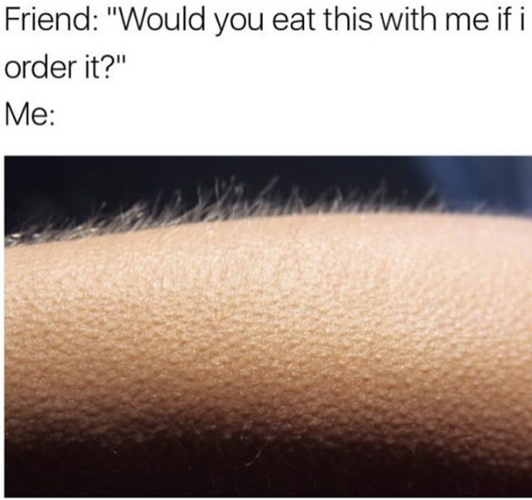 Who doesn't share food - meme
