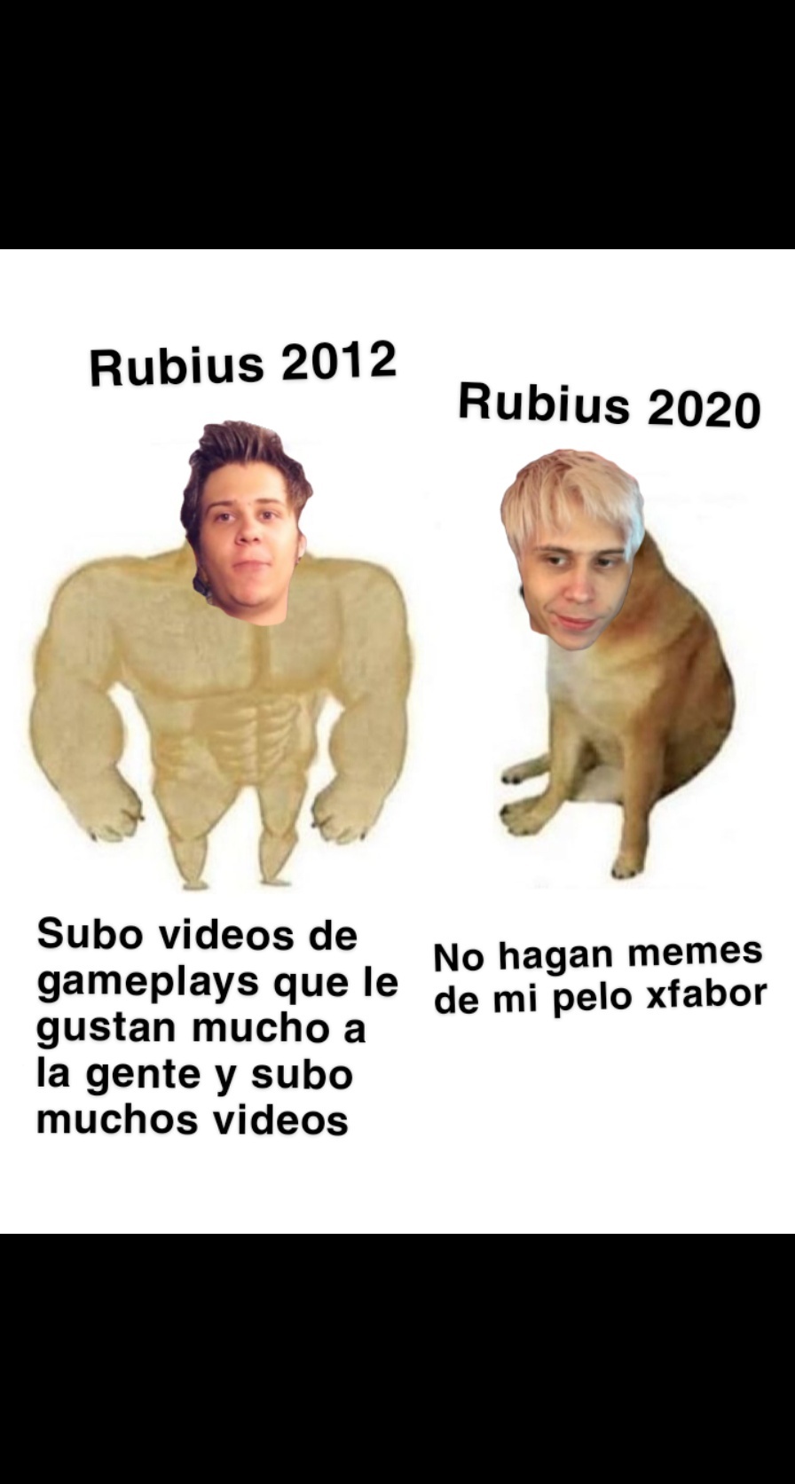 Rubius 2012- Rubius 2020 - meme