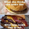 double bacon thickburger