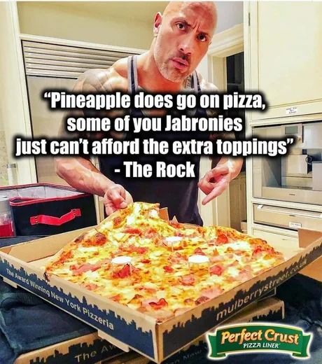 Pineapple does go on pizza - meme