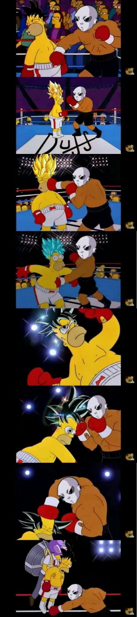 Resume de la pelea de goku vs jire xD - meme