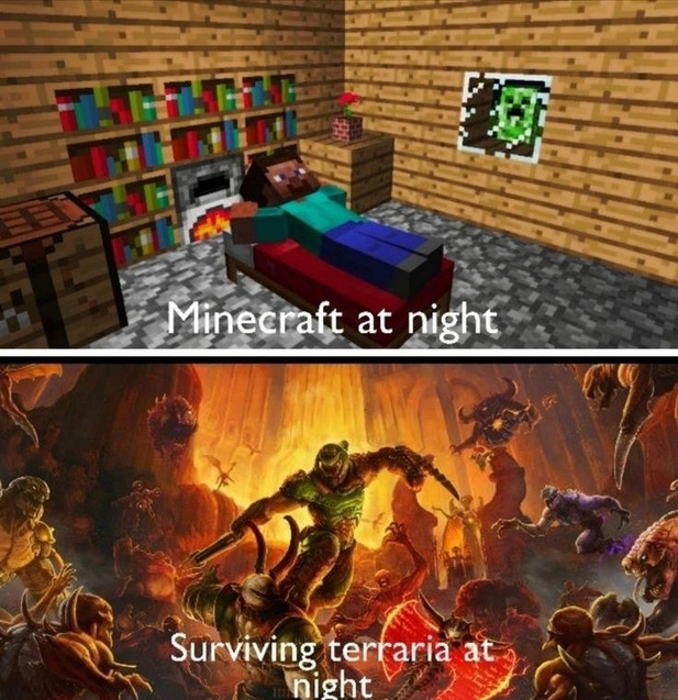 terraria is hard - meme
