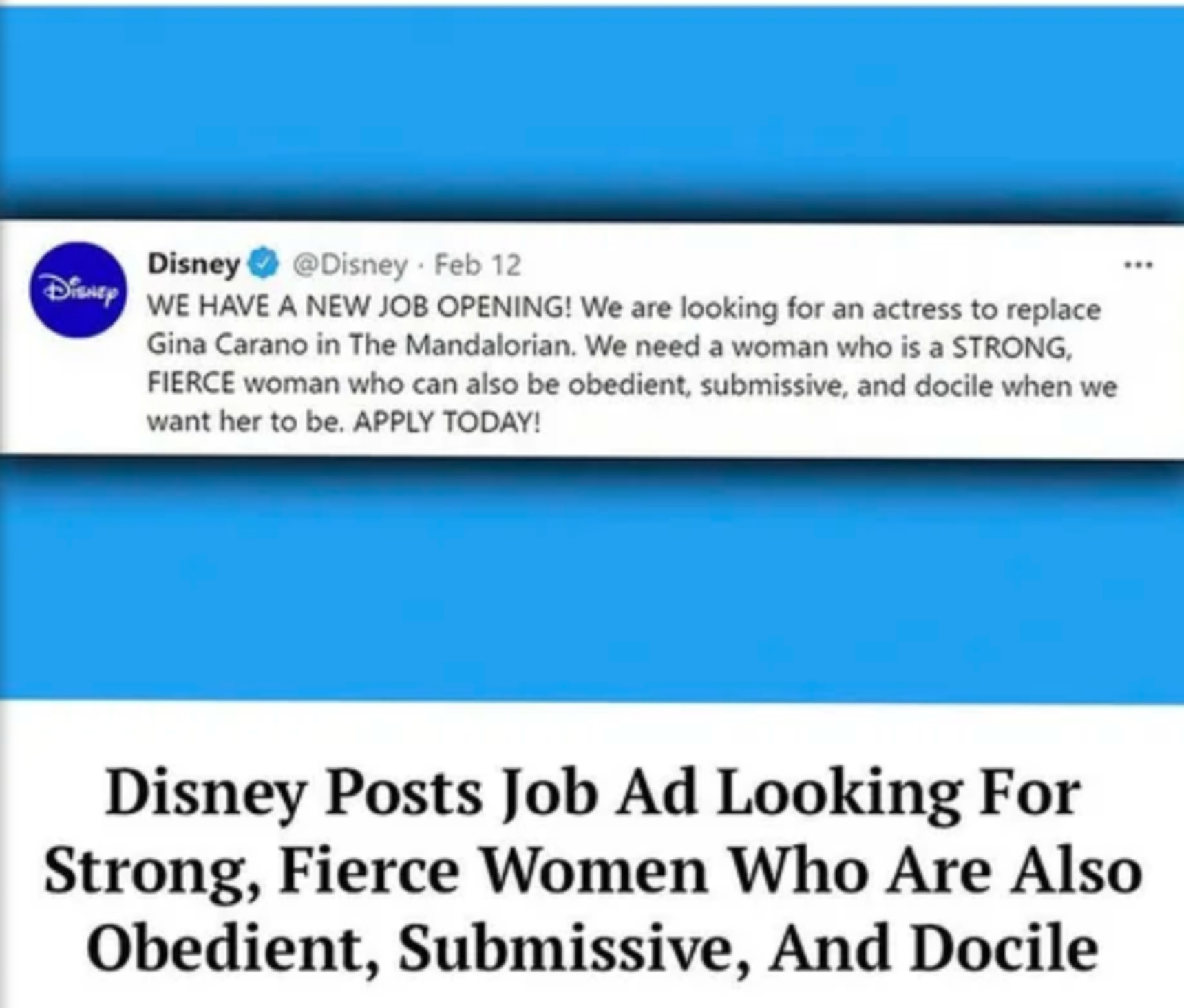 Disney is hiring - meme