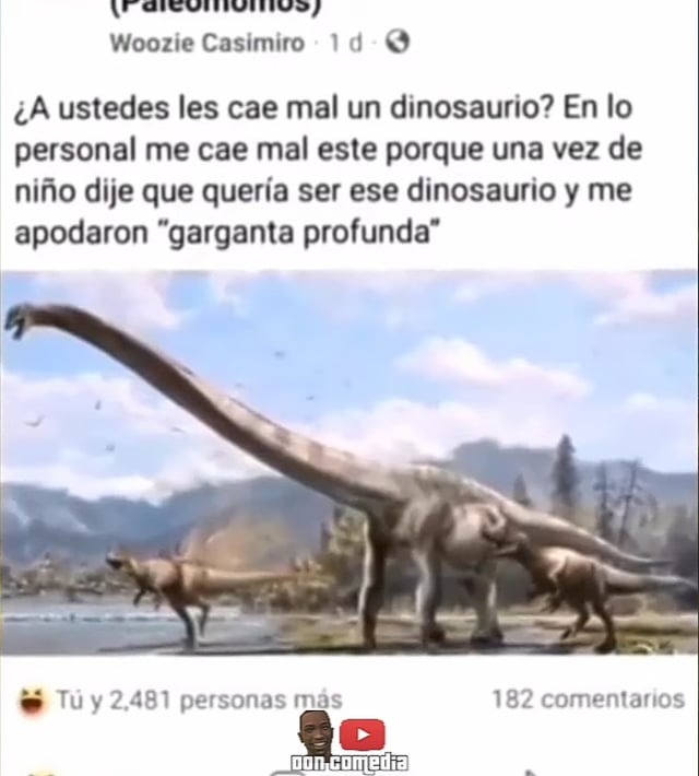 ¿A ustedes les cae mal un dinosaurio? - meme