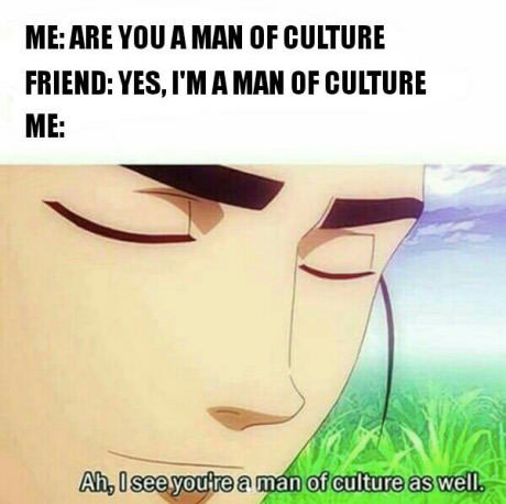 Man of culture - meme