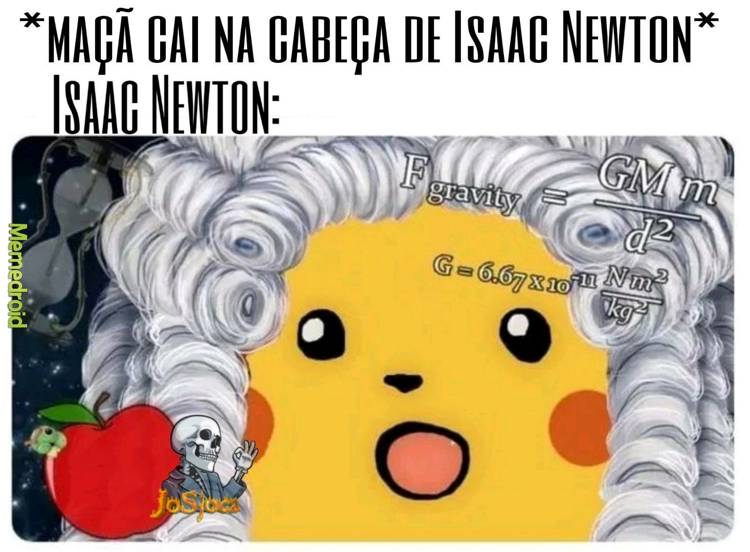 Física: Isaac Newton. - meme