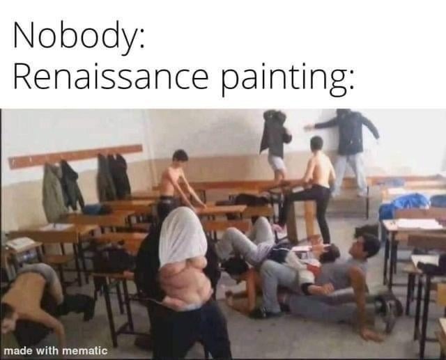 Renaissance painting - meme