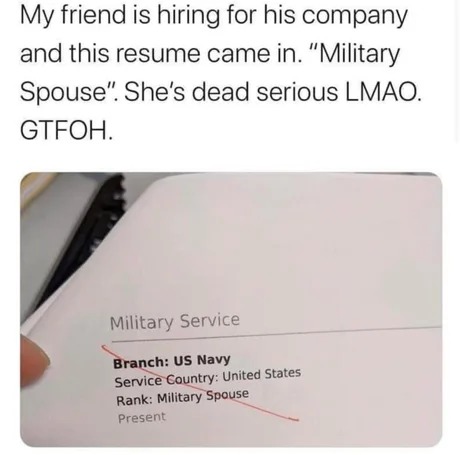 Military spouse - meme