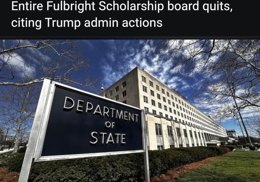Fulbright board rage quits over Trump admin chaos - meme