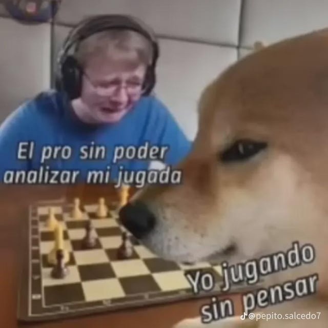 el pro sin poder analizar mi jugada random y yo ni pensándola - meme