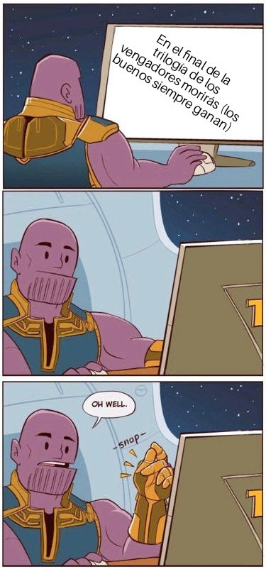 Thanos muere - meme