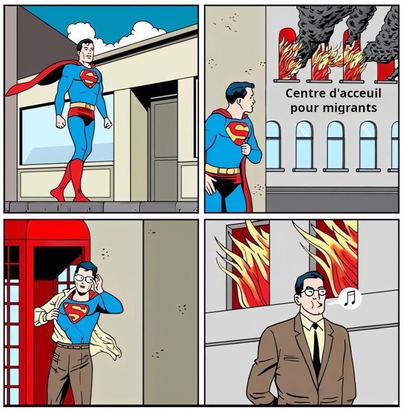 Superman il vote pas mélenchon je crois - meme