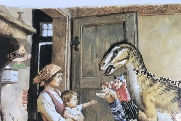 dinosaurio cuidando niños - meme