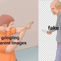 Yo googleando imágenes transparentes, falsos pngs: