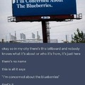 I'm concerned about the blueberries