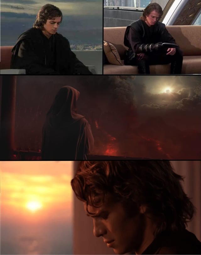 Anakin waiting meme template