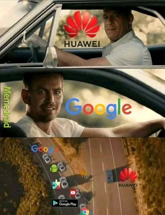 Huawei segue seu caminho - meme