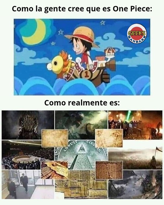 One Piece expectativa vs realidad - meme