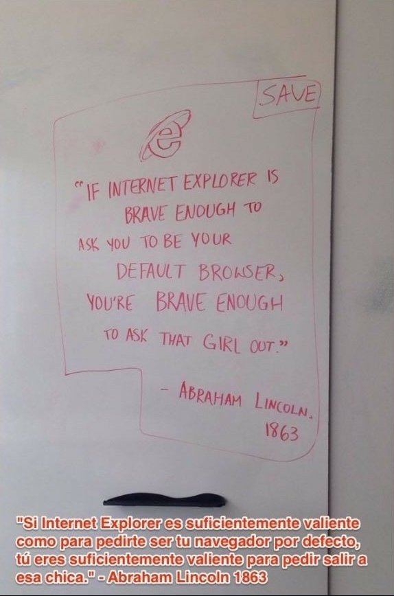Internet explorer...el valiente - meme