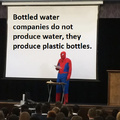 Bottled water companies actually produce plastic bottles