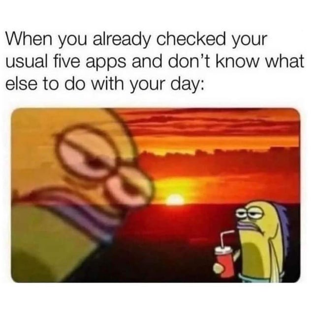 Daily app routine - meme