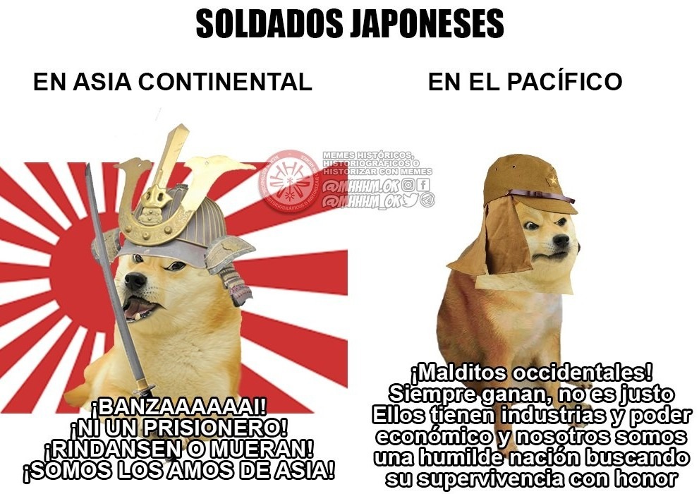 Soldados japoneses en la Segunda Guerra Mundial - meme