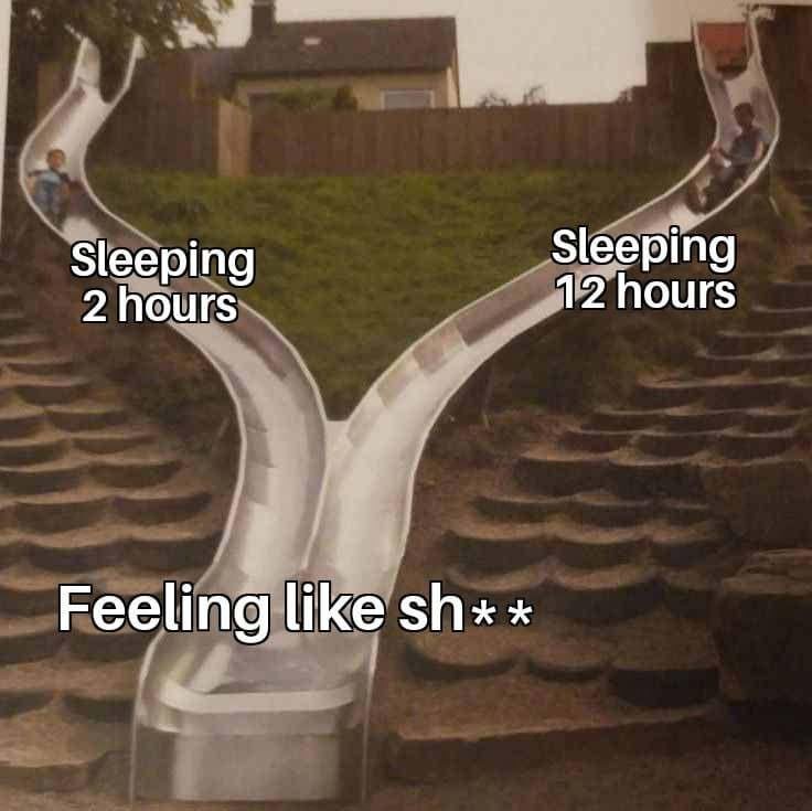 Sleeping is weird - meme