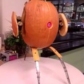 the pumpkin made into a turret