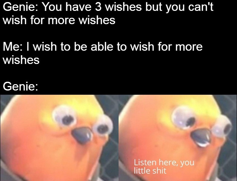 i wish for more wishes - meme