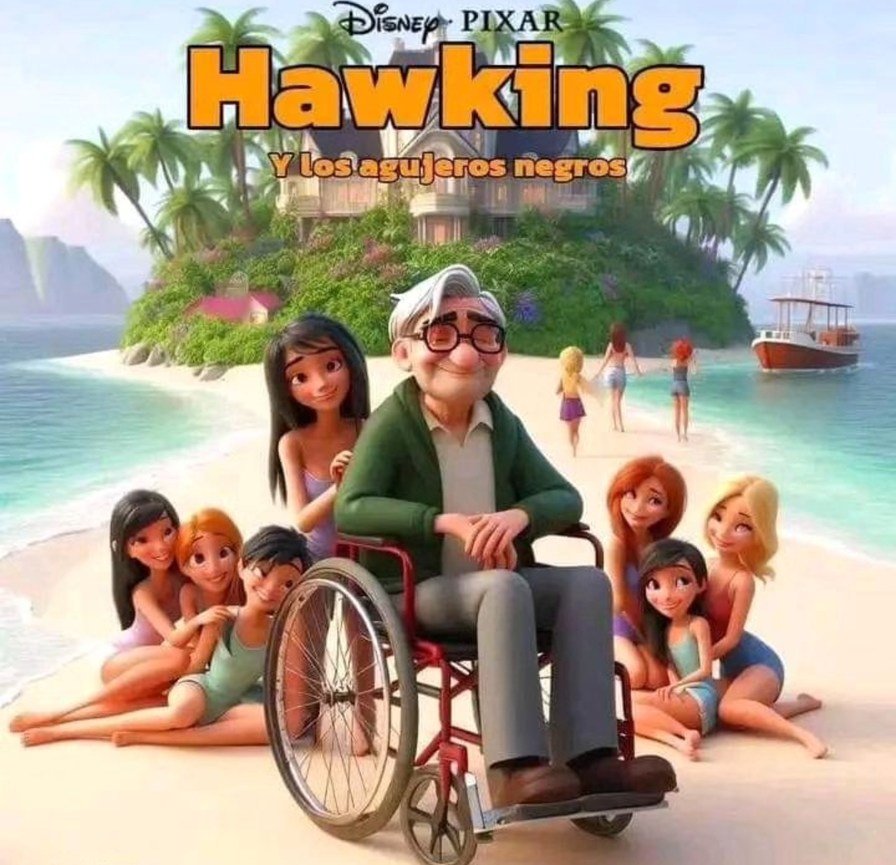 Hawking una película de Disney Pixar producida por Epstein - meme