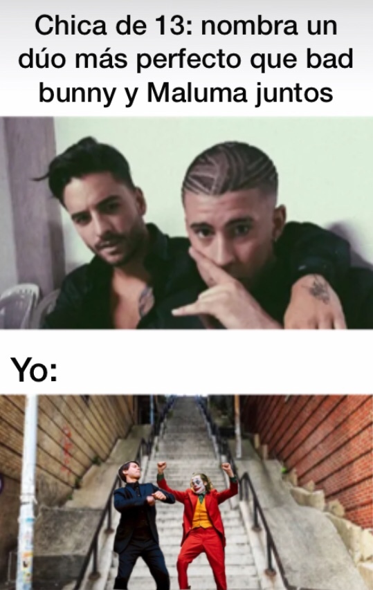 Bad bunny y maluma o peter y el joker? - meme