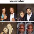 Celebrities and their younger selves