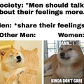 Men should talk about their feelings