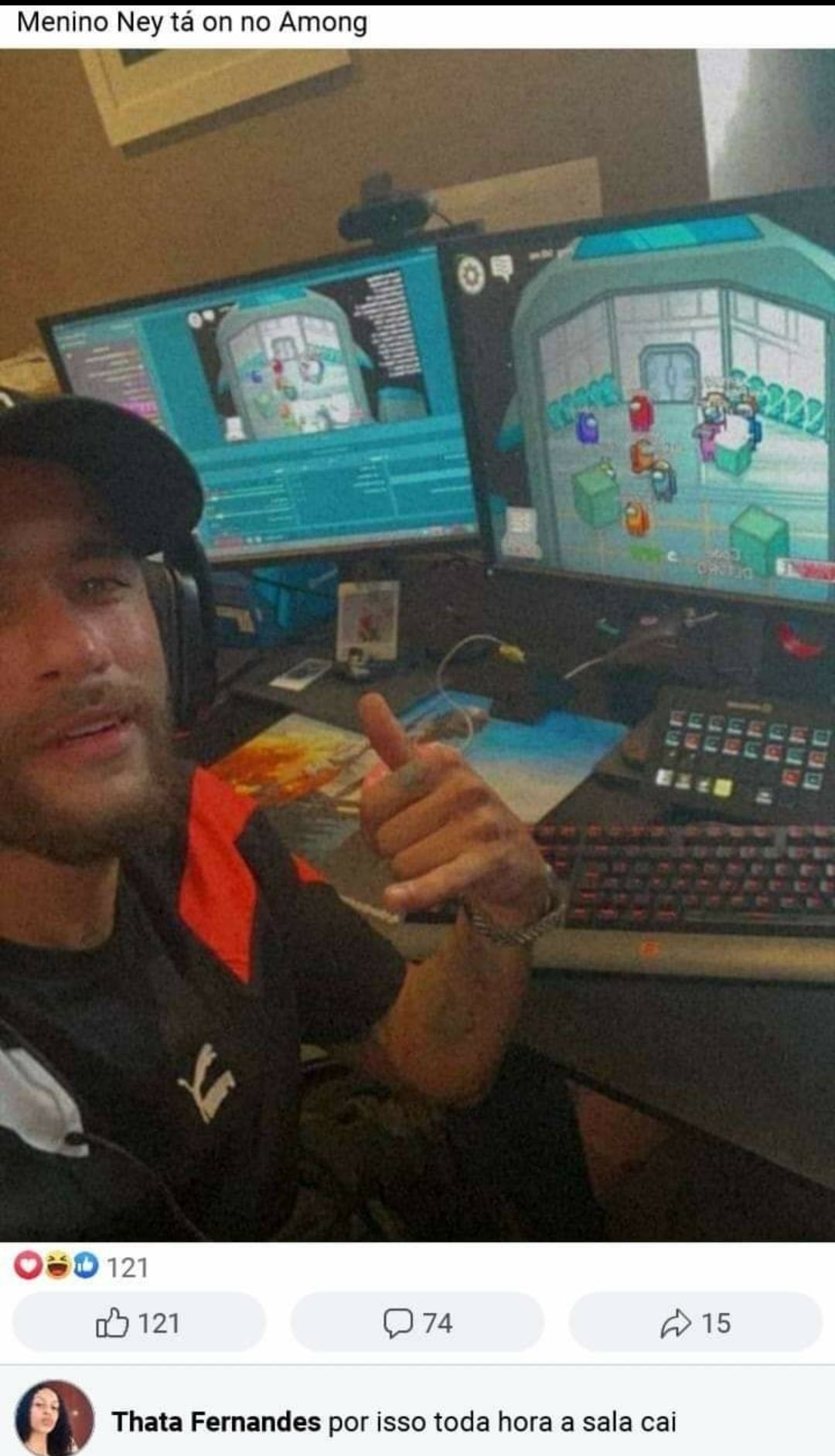 Neymar no amongas - meme
