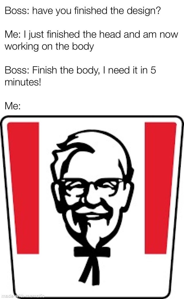 How the KFC logo was created - meme