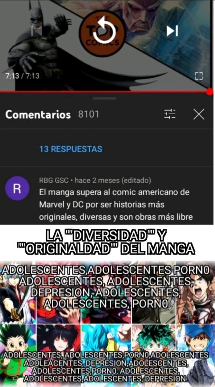 Tipico del animierda y mierdianga - meme