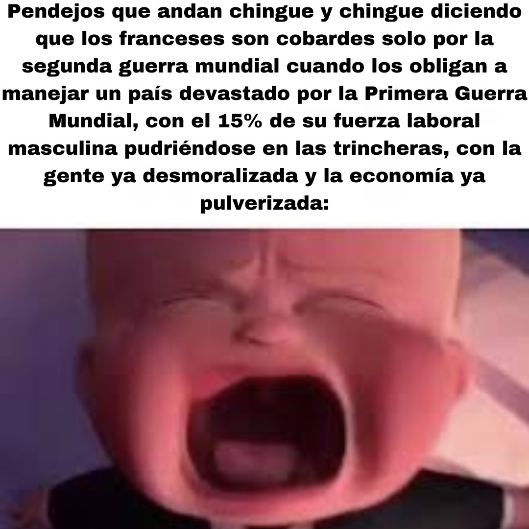 Si Francia no se rendía la PGM se repetía otra vez con más millones de bajas francesas :truehistory: - meme