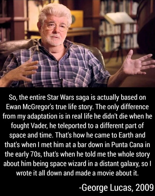 Ewan McGregor is just a space wizard on vacation - meme